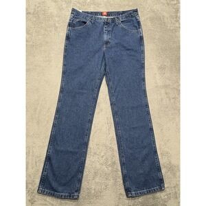 Wrangler Jeans Mens Measured 36x33 Blue Slim‎ Fit Boot Barn Denim Straight Leg